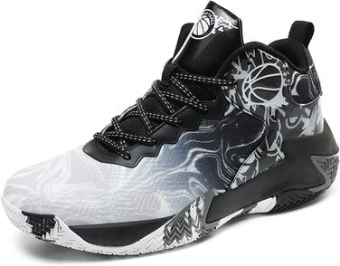 Чоловічі баскетбольні кросівки високі для занять спортом та прогулянок, чорні