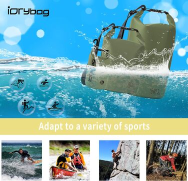 Водонепроникний мішок IDRYBAG 5L, PVC, для каякінгу, сплавів, походів, пляжу