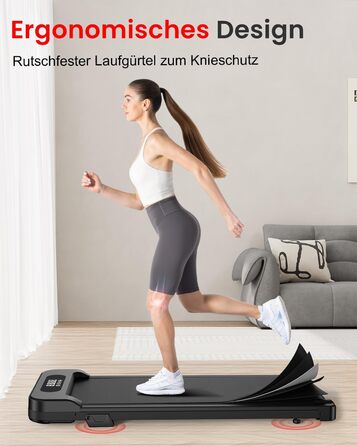 Бігова доріжка Walking Pad для дому HomeFitnessCode: електричний біговий килимок з нахилом, 1-8 км/год, чорний