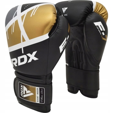 Боксерські рукавички RDX BGR-F7-BLACK-GOLD-10, 10 унцій