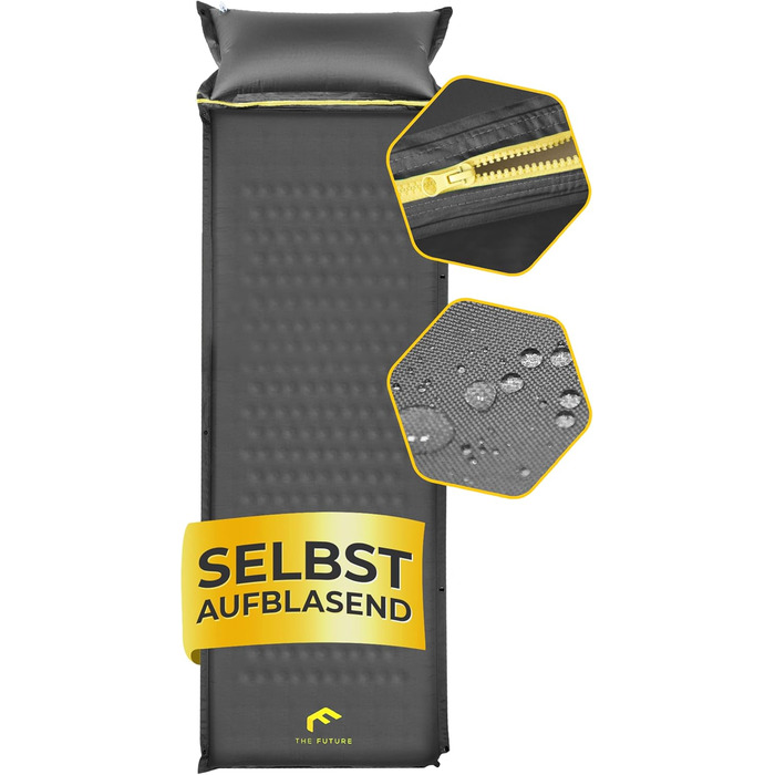 Isomatte самонадувна The Future Air Bender Comfort, 5 см, сіра, для кемпінгу та відпочинку на природі