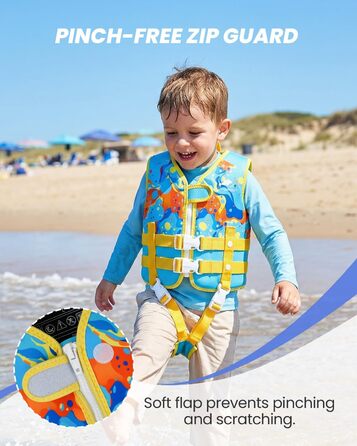 Дитячий жилет для плавання Gogokids для малюків 1-5 років (15-30 кг), блакитний