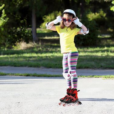 Дитячі ролики, ролики для хлопчиків та дівчаток, регульовані ролики для дітей 3-9 років, ролики з підсвіткою для початківців (червоні, розмір M (32-37))