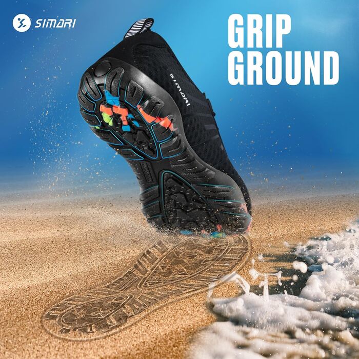 Швидковисихаючі водяні черевики Simari для жінок та чоловіків, для плавання, серфінгу, йоги та відпочинку на пляжі, сірі