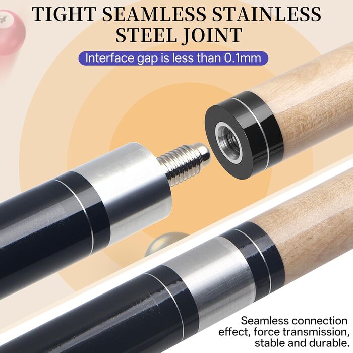 Набір більярдних київ Kmise Pool-Queue-Stick Set – 147 см, канадський клен, професійні, для дорослих, різні кольори