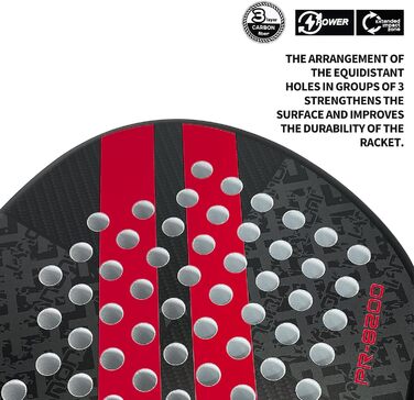 Ракетка для падел-тенісу з вуглецевим покриттям та ядром Eva Memory Flex Foam, легка (Жовтий, 2 шт.)