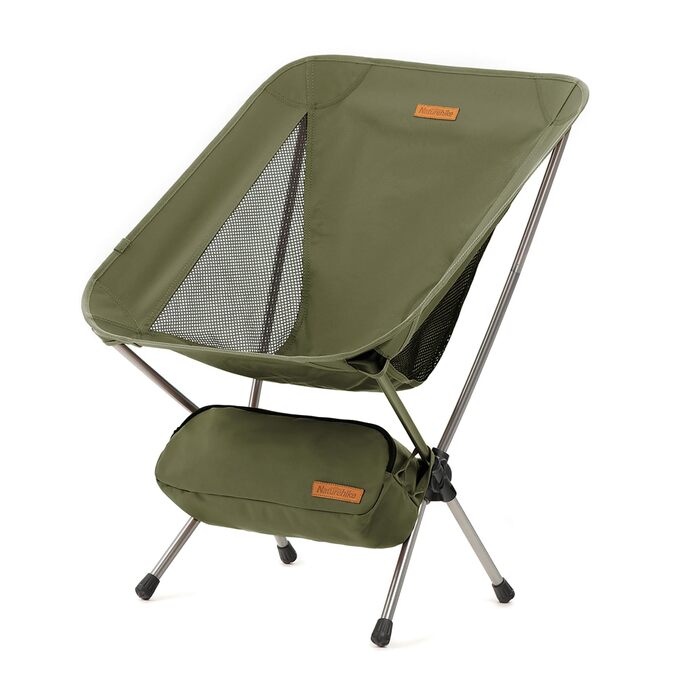 Крісло для кемпінгу Naturehike складне, портативне, легке, з сумкою, жовто-зелене