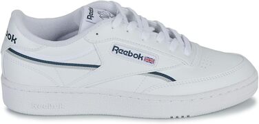 Кросівки Reebok Club C 85 Vegan для чоловіків, білі з синіми деталями, розмір 37.5 EU