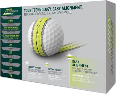 Гольф-м'яч TaylorMade Tour Response Stripe 2023, преміум