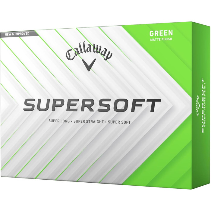 Гольф-м'яч Callaway Supersoft 2025, білий (зелений)