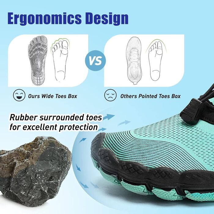 Взуття для плавання Mabove для жінок та чоловіків: шльопанці для плавання, пляжні шльопанці, шльопанці для водних видів спорту, розмір 37 EU, зелені