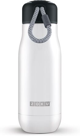Пляшка для води Zoku з нержавіючої сталі, біла, 350 мл
