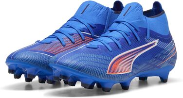 Жіночі футбольні бутси PUMA Ultra 6 Match+ FG/AG, розмір 40 EU, кольори: блакитний, білий, червоний