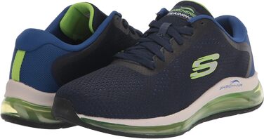 Чоловічі кросівки Skechers, спортивне взуття (42.5 EU, темно-синій, лаймовий)