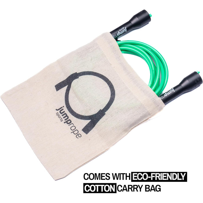 Професійне скакалка для змагань SPEED CHAMPION (діаметр 5 мм, довжина 3.0 м, регульована) (чорний-неоновий зелений)