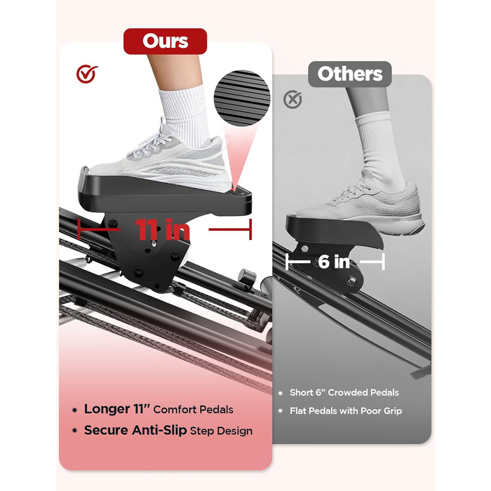 Сходи-степер YOLEO з регульованим опором для дому, компактний кардіо-тренажер, 3 режими тренувань, великі платформи, 90% зібраний, з ручкою