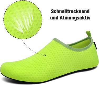 Чоботи для плавання SAGUARO: чоловічі та жіночі, водонепроникні, для пляжу, серфінгу, дайвінгу, неопренові, швидко сохнуть, розміри EU 36-47 (зелений, жовтий)