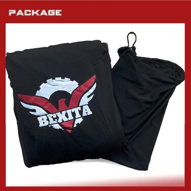 Покривало для мотоцикла та скутера в гараж (XXL, чорний) — дихаюча еластична тканина для захисту від пилу, 200-221 см