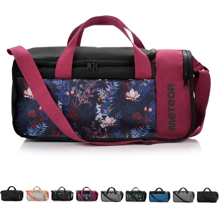 Спортивна сумка-торба Meteor для дітей та дорослих, водонепроникна сумка для басейну, фітнесу та подорожей, квітковий принт, 43x20x25 см, 20-40Л