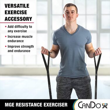 Еспандер-стрічка CanDo Multi-Grip для фітнесу, чорна, надсильна