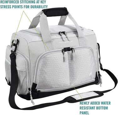 Спортивна сумка FocusGear Ultimate Gym Bag 2.0, водовідштовхувальна, 10 відділень, середня, зелена, 29,8×26,7×50,8 см