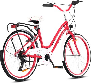 Дівчачий велосипед Sun Baby 20 дюймів, 6 швидкостей Shimano, для дітей 6-10 років, білий/золотий, Heart Bike