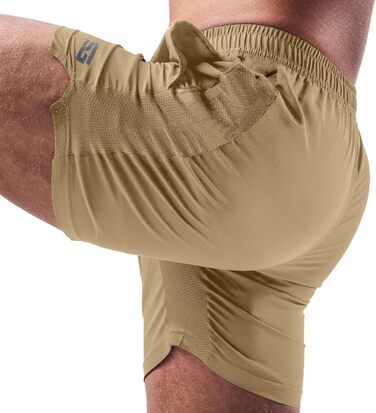 Шорти спортивні чоловічі Satire Gym з кишенями - для бігу, фітнесу, бодібілдингу, L, пісочний колір