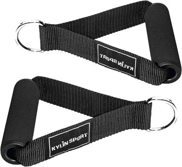 Набір для фітнесу KYLIN SPORT: тренажерні гумки, ручки, фітнес-петля, карабін, силіконовий хват (чорний)