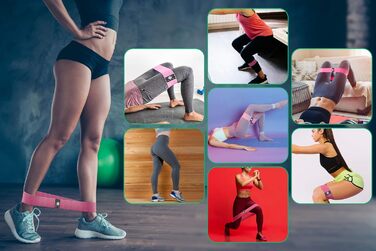Набір гумок для фітнесу Fit Active Sports (3 шт.) з сумкою для тренувань сідниць, схуднення, розтяжки та вправ для сідниць вдома та спортзалі