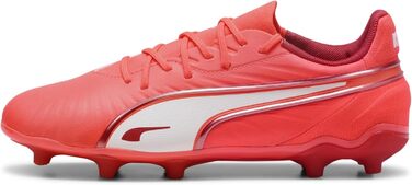 Дитячі футбольні бутси PUMA King Match FG/AG Jr - сяючий червоний/білий/червоний, 28 EU