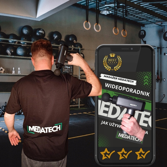 Перкусійний масажер Medatech M703 Massage Gun — масажер для спини та всього тіла