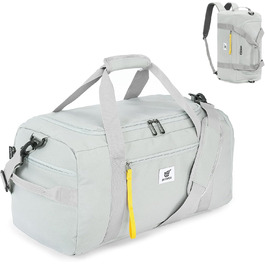 Спортивна сумка SKYSPER 40л з рюкзак-функцією, для спортзалу, подорожей, басейну, сіра