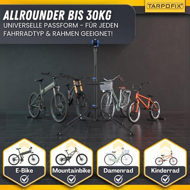 Підставка для збирання велосипедів Tarpofix® до 30 кг | Професійна підставка для ремонту велосипедів та електровелосипедів | Міцна підставка для велосипедів E-Bike | Підставка для ремонту велосипедів, блакитна