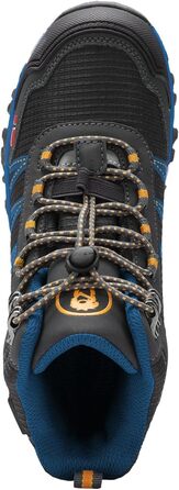 Дитячі трекінгові черевики Trolltunga Hiker Mid від Trollkids, 29 EU, чорно-сталево-блакитні