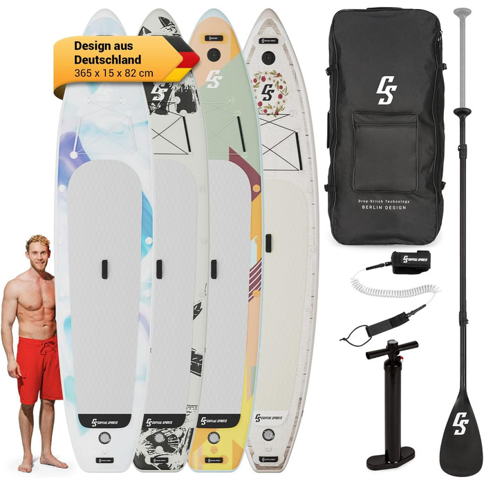 Надувна SUP-дошка Capital Sports Metaverse All Rounder 365, комплект для дорослих і дітей з веслом, насосом і сумкою для транспортування