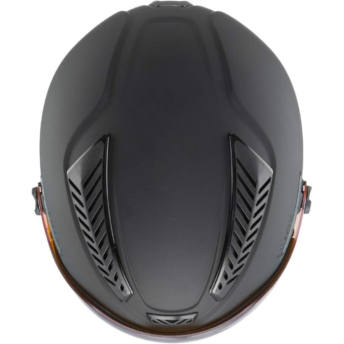 Лижний шолом uvex HLMT 600 Visor чорний матовий 53-55 см для дорослих