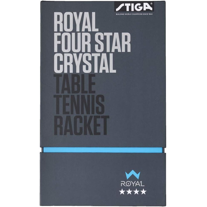 Настільний тенісний ракетка STIGA Royal Crystal, швидкісний, з ITTF-сертифікованим покриттям Star 4, 2,0 мм губка, технологія Crystal, для професійної гри у пінг-понг