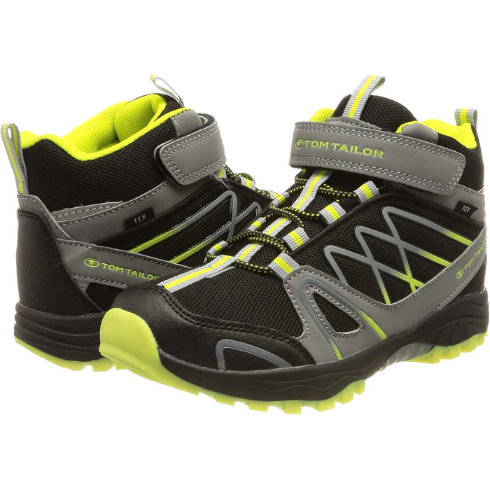 Дитячі кросівки TOM TAILOR 4271102 для ходьби (40 EU, чорно-сіро-неоново-жовті)