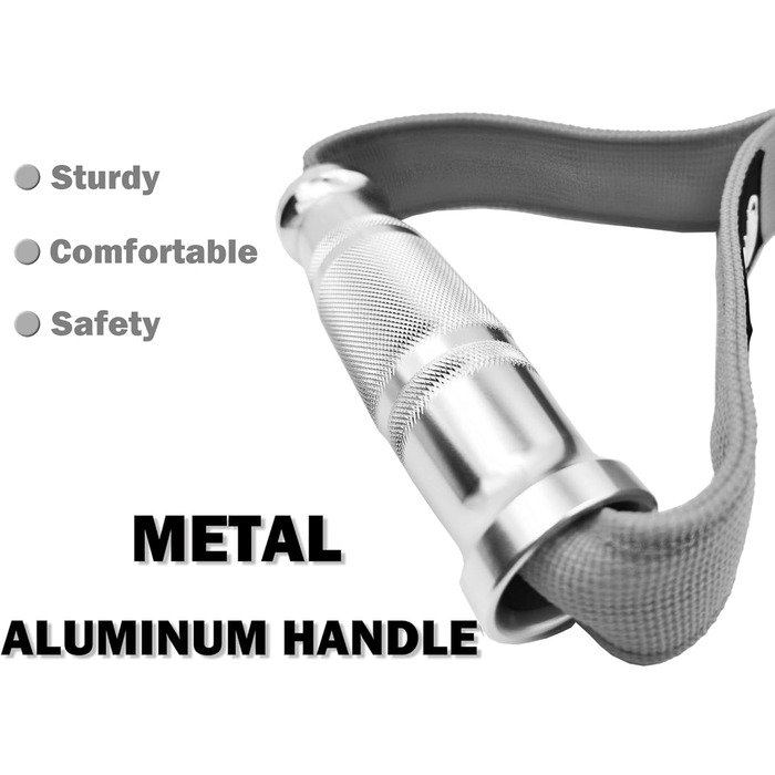 Ручки для тренажерів з еластичними стрічками J Bryant: міцні металеві ручки для кросовера, LAT pulldown, пулерів