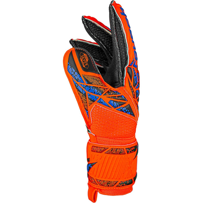 Воротарські рукавички Reusch Attrakt Silver Junior для дітей, помаранчево-сині-чорні, розмір 8, унісекс