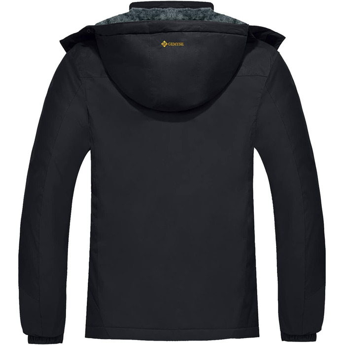 Чоловіча водонепроникна лижна куртка GEMYSE з флісовою підкладкою, чорна