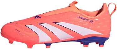 Дитячі футбольні бутси adidas Predator League без шнурівків для гри на твердому ґрунті (33.5 EU, Signal Coral Cloud White Beam Orange)