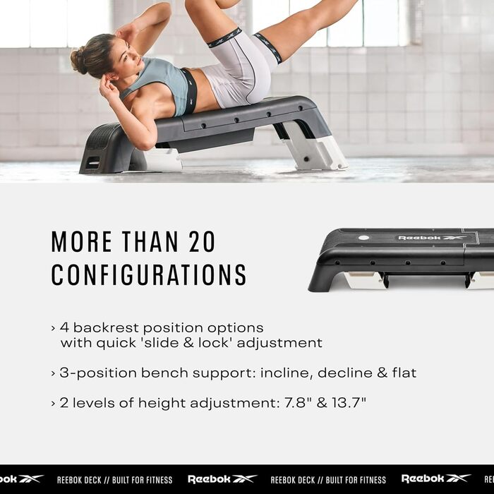 Фітнес-платформа Reebok Deck 2021, біла, універсальна для тренувань