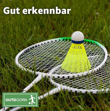 Жовті воланчики для бадмінтону: для тренувань та змагань. 12 шт.