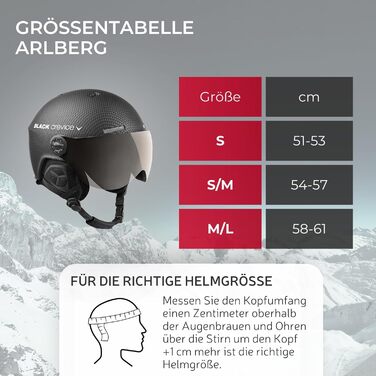 Гірськолижний шолом Black Crevice Arlberg з 2 візорами, розмір S (51-54 см), карбон, біло-синій
