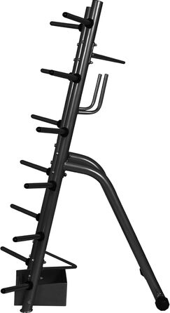 Стійка для гантелей GORILLA SPORTS, сталева, чорна, 70x80x170 см, до 300 кг — стійка для гантелей, дисків, штанги