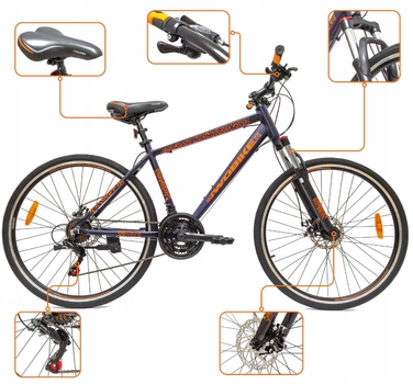 Трекінговий велосипед IWOBIKE Galaxy, рама 18,5 дюйма, колеса 28