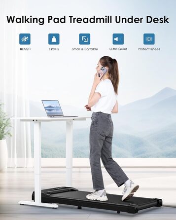 Тренажер для ходьби HomeFitnessCode Walking Pad з нахилом - біговий килимок для дому та офісу, чорний
