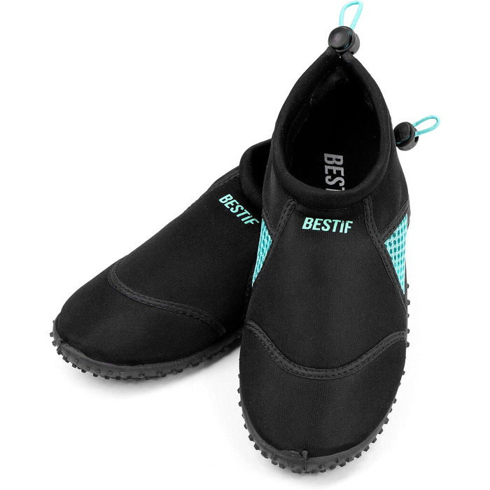 Чоботи для плавання з неопрену | Водні черевики для чоловіків та жінок | Легкі та зручні | Чорний, блакитний, розмір 36-45