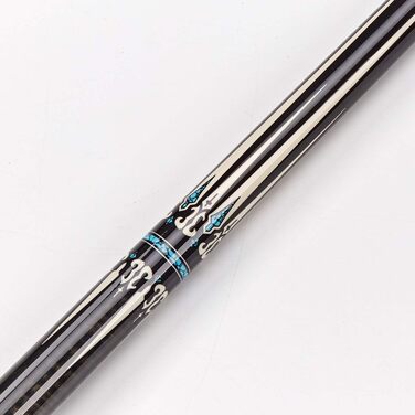 Професійний біліардний кий Collapsar CXT 58 дюймів з м'яким чохлом, чорний з кремовими точками та бірюзовим, wrapless ручка, 21 ounce